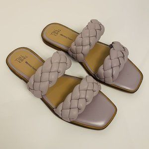 Time and Tru Women's Braided Two Band Sandals